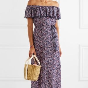 Ruffled Off-the-Shoulder Midi Dress